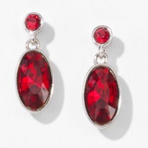Touchstone Crystal by Swarovski Scarlett red earrings NEW post style